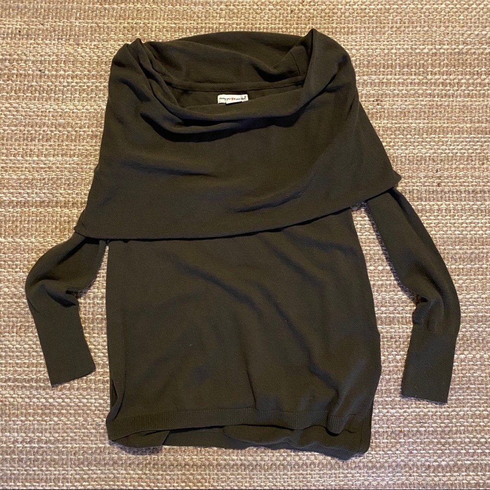 Olive off the shoulder sweater